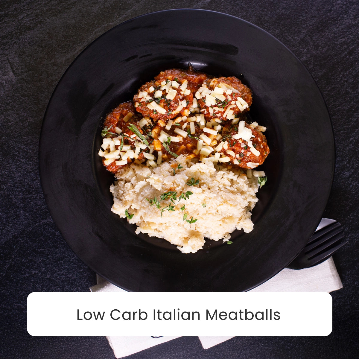 Low Carb Meal - Cheesy Italian Meatballs
