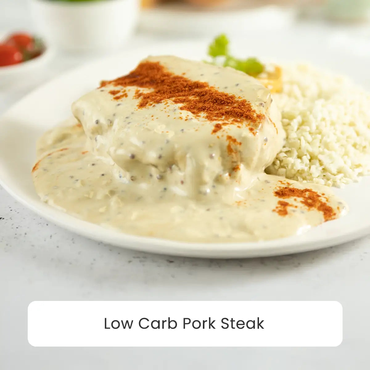 Low Carb Meal - Grilled Pork Steak