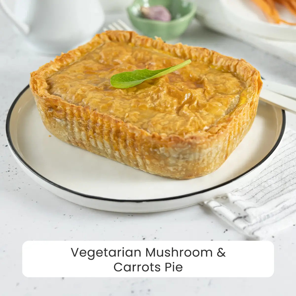 Vegetarian Meal - Creamy Mushroom And Carrot Pie